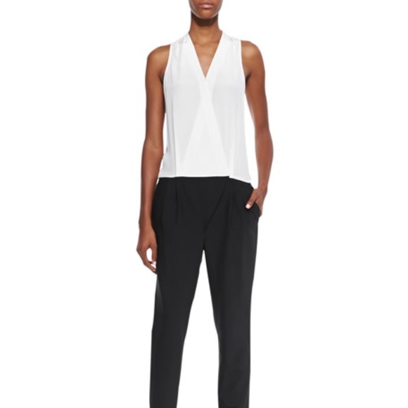 TIBI Black Silk + Wool Wrap Top Jumpsuit  XS - Picture 3 of 10